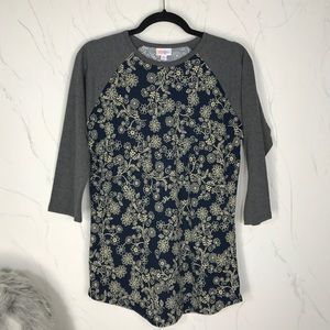 Lularoe Randy Floral Baseball Tee